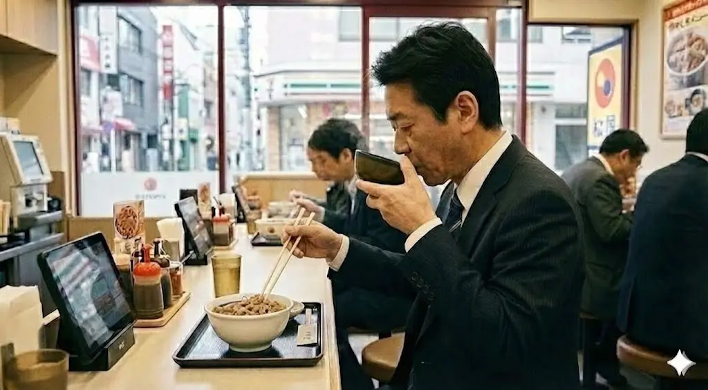 Drinking Miso Soup from the Bowl
