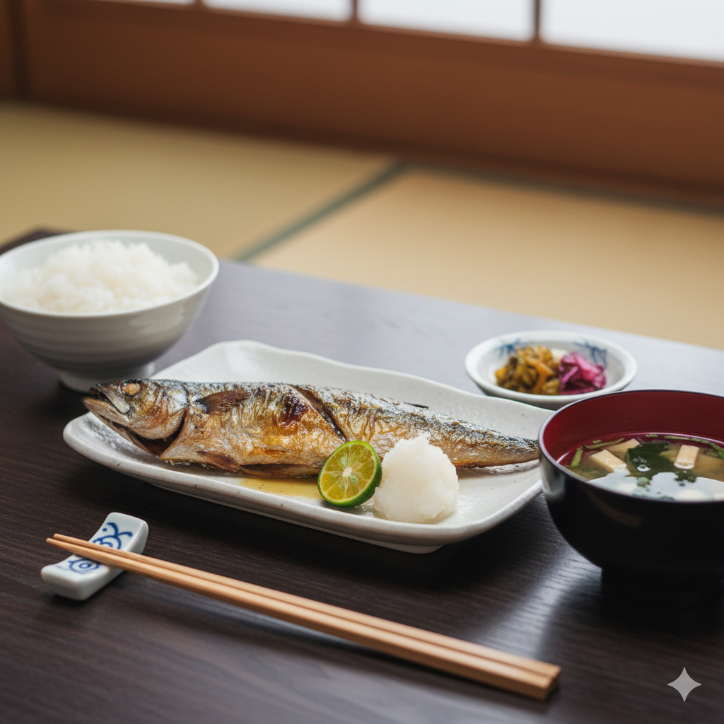 Perfectly grilled salt-crusted fish, a classic Japanese dish