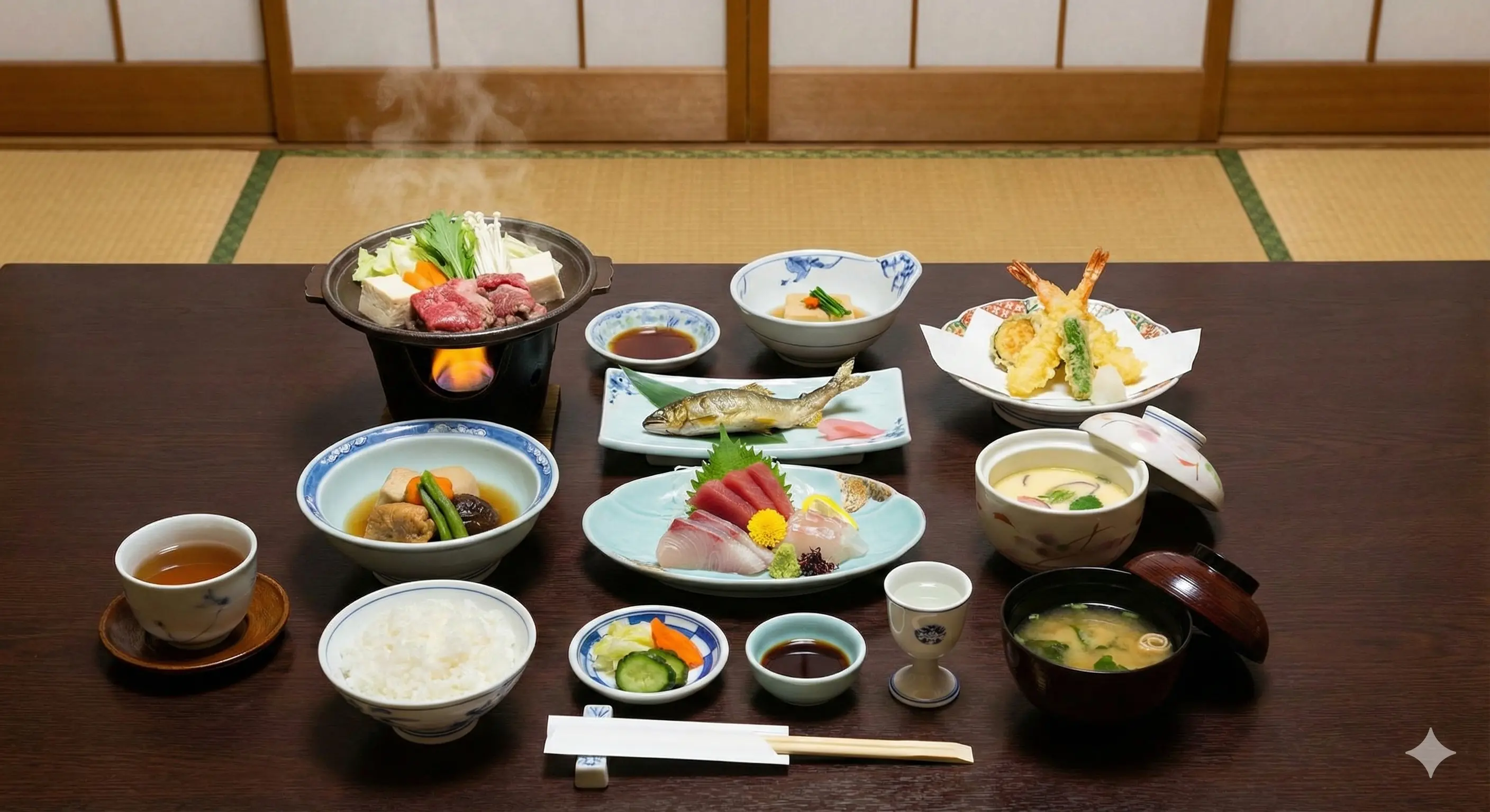Traditional Japanese Dinner Set Meal